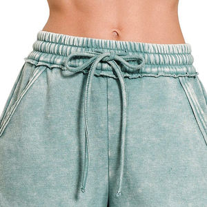 เสื้อยืดออกกำลังกายแห้งเร็วทรงเข้ารูปพิมพ์ลายได้ตามสั่งสำหรับผู้หญิงและผู้ชาย กางเกงขาสั้นพิมพ์ลายพร้อมโลโก้สำหรับผู้หญิง - Product Image 3