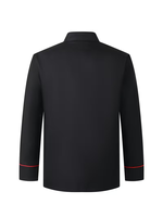 Men Women Unisex Chef Jacket Long Sleeve Breathable Washable Customized Button-Up Closure Polyester/Cotton Restaurant Uniform