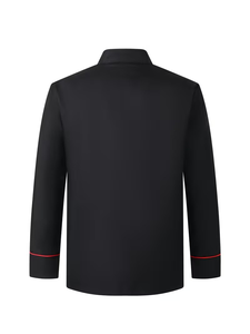 Men Women Unisex Chef Jacket Long Sleeve Breathable Comfortable Button-Up Closure Polyester/Cotton Twill Silk Restaurant Uniform - Product Image 2