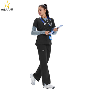<b>Scrub</b> <b>Tops</b> for Women V-Neck Classic Fit with Two Pockets for Medical Uniforms Four-Way Stretch, Anti-Wrinkle - Product Image 2