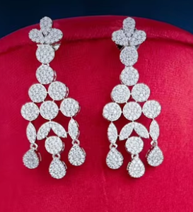 Impressionnant superbe qualité luxe étincelle Zircon collier ensemble avec boucles d'oreilles pour mariage fiançailles fête porter pour les femmes - Product Image 2