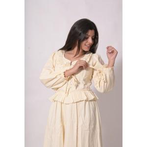 Vestido Maxi 100% Algodón, Diseño Artesanal con Volantes, Ecológico, Lavable, para Uso Diario, Estilo Boho, Cintura Natural, Verano - Product Image 2