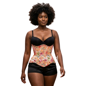 <b>Underbust</b> Steelboned Extreme Curvy Waist Training And Fashion Wear Printed Cotton Corsets / Custom Prints Available - Product Image 1