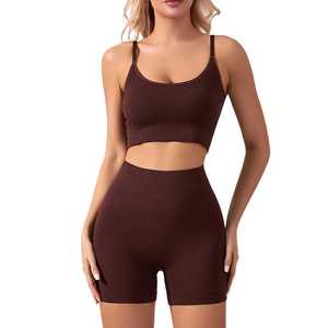 Conjunto Deportivo Premium sin Costuras para Mujer, Sujetador Deportivo y Leggings de Cintura Alta, Elásticos en Cuatro Direcciones, Ropa Deportiva Personalizada - Product Image 6