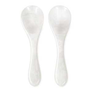 Elegante Juego de Tazón y Cuchara con Aspecto de Mármol Blanco, Acabado Mate, Apto para Lavavajillas, Vajilla para Bodas - Product Image 5