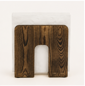 Porta Servilletas de Madera Rústico Hecho a Mano para Mesa de Comedor, Soporte Vertical de Madera Sólida para Papel Tisú, Organizador para Hogar y Restaurante - Product Image 5
