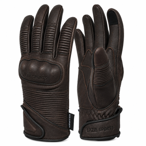 Motorbike Genuine Distressed Leather Riding <b>Gloves</b> Breathable Lightweight Motorcycle <b>Gloves</b> for Daily Touring and Racing Use - Product Image 2