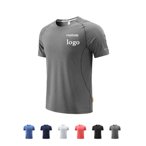 T-shirt uni à manches courtes en polyester et élasthanne ultra doux, séchage rapide, taille américaine, personnalisable, pour hommes, t-shirts de sport - Product Image 3