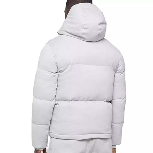 Blouson matelassé coupe-vent à capuche pour homme, léger, résistant à l'eau, tissé, avec fermeture éclair, thermique, pour l'hiver et les voyages - Product Image 6