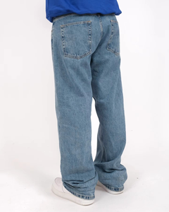 Pantalones Vaqueros Personalizados para Hombre, de Algodón Lavado de Alta Calidad, Corte Holgado, Estilo Cargo, Pierna Ancha - Product Image 2