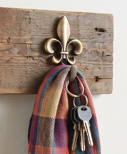 Antique Bronze Fleur De Lis Design Wall Metal <b>Hook</b> Durable Elegant Finished For Clothing Display - Product Image 5