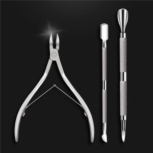 Juego de 3 Piezas de Cortaúñas Profesionales de Acero Inoxidable, Tijeras, Pinzas, Empujador de Cutículas Multifunción, Herramientas para el Cuidado de las Uñas - Product Image 4
