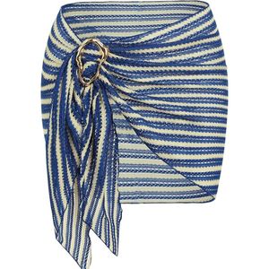 Custom Women's Boho Striped Beach <b>Sarong</b> Sheer Chiffon Swimsuit Cover Up <b>Bikini</b> Wrap Skirt - Product Image 1