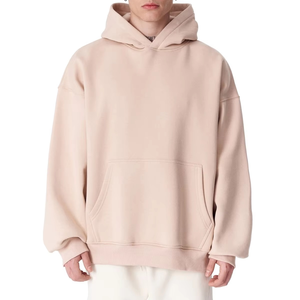 Sudadera con Capucha Extra Grande para Hombre, Color Sólido, Manga Larga, Informal, de Algodón, Felpa Francesa, para Otoño - Product Image 1