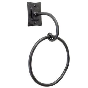 Anillo para toallas de hierro hecho a mano, accesorio decorativo de pared para interiores artísticos y proyectos de baño de diseño. - Product Image 2