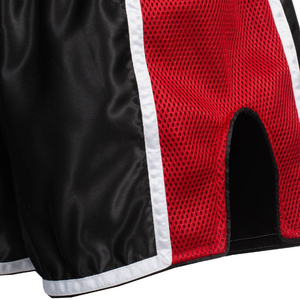 Shorts de Boxeo Muay Thai Personalizables al por Mayor de Alta Calidad, 100% Poliéster, Tela Negra Ecológica - Product Image 5