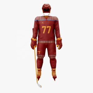 Conjunto de Jersey y uniforme de hockey sobre hielo personalizado de sarga de aparejos OEM diseñado a medida para practicar hockey sobre hielo en equipo - Product Image 3