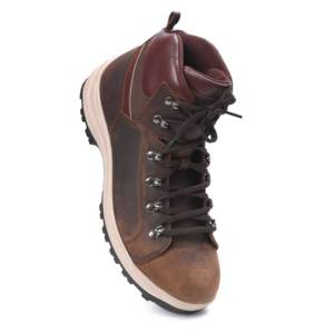 Botas de Trabajo de Cuero con Cordones para Hombre |   Puntera de acero + entresuela de EVA |   Suave y Transpirable |   Resistente al Deslizamiento y de Alta Resistencia - Product Image 3