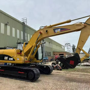 Chargeuse sur chenilles d'occasion robuste de 3 tonnes, jaune, avec flèche pivotante déportée et godet de grande capacité pour le drainage agricole et le creusement de fossés - Product Image 1