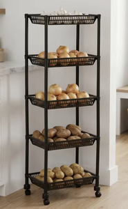 OEM/ODM Storage Rack,vegetable <b>Basket</b>, Multi-level, Multi-functional <b>Small</b> Cart, Household Fruit and Vegetable Storage Organizi - Product Image 4