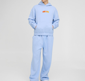 Wholesale Heavyweight Athletic Tracksuit <b>Set</b> Custom Printed Embroidered Logo Rhinestone Winter Streetwear Fleece Color Blocking - Product Image 1