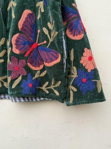 New Fresh Look Handmade <b>Velvet</b> Suzani Butterfly Embroidery <b>Jacket</b> Boho <b>Women</b> Short Coat Statement Outwear For Special Occasion - Product Image 6