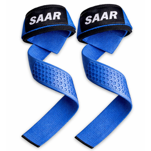Sangles de levage en néoprène bleu haute performance SAAR INDUSTRIES, avec grip en silicone, sans élasticité, respirantes, réglables, unisexes - Product Image 1
