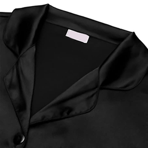 Ensemble pyjama en soie satinée, nouveau design, manches longues, boutons devant, couleur unie, vêtements de nuit pour femmes, robe de nuit pour un usage quotidien - Product Image 6