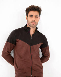 Chándal Moderno de Dos Tonos para Hombre, Ropa Deportiva Marrón y Negra, Ideal para Uso Diario - Product Image 5