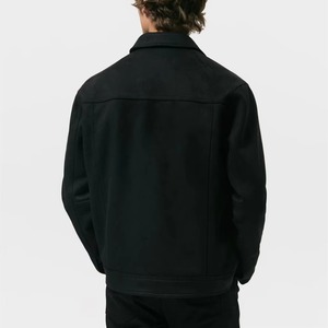 Nueva Chaqueta de Gamuza para Hombre, Chaqueta Bomber de Cuero para Hombre, Mangas de Cuero, Impresión Personalizada Completa, Precio al por Mayor - Product Image 3
