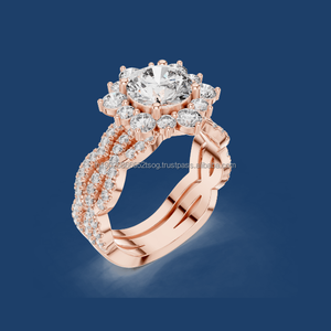 แหวนทองคำ Lily 14K ทำด้วยมือพร้อมเพชรที่ปลูกในห้องทดลอง - Product Image 1