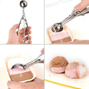 Juego de Cucharas para Helado de Acero Inoxidable SKI, Ecológicas, con Función para Hacer Bolas de Helado, Modelo 5157 - Product Image 3
