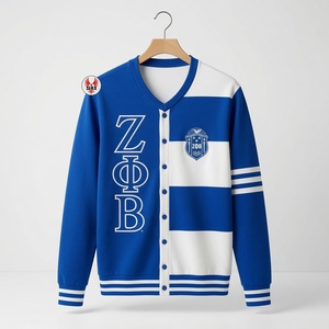 เสื้อคาร์ดิแกนอะคริลิกปักลาย Zeta Phi Beta Sorority สำหรับผู้หญิง |   เสื้อสเวตเตอร์อะคริลิคแบบลำลองสำหรับฤดูหนาวของชมรม ZPB - Product Image 1