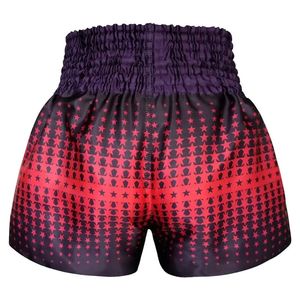 Pantalones Cortos de Boxeo para Mujer, Sublimados, Rojos con Estrellas Negras, de Secado Rápido, Poliéster, para Artes Marciales, Corte Regular para Adultos, la Mejor Calidad - Product Image 1