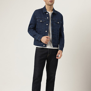 Veste en jean pour homme de haute qualité, personnalisée, nouvelle collection, style élégant, vente en gros OEM, vêtements décontractés avec logo en toile sur le devant pour garçons - Product Image 1