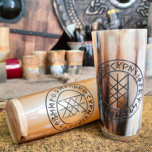 Copa de Cuerno Vikinga Ecológica, Pulida, de Forma Natural, de Cuerno de Búfalo FAIZA CRAFT FC-7845, Copa para Cerveza - Product Image 6