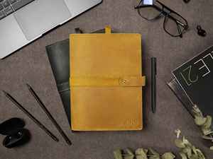High End Genuine Leather Heavy Duty Smell Proof Protection <b>A5</b> Refillable Notebook Cover Case Journal Holder Organizer for - Product Image 6