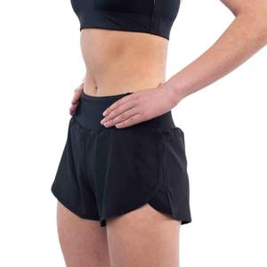 Women's High Waist Regular Fit Breathable Washed Stretch Casual Shorts with Pockets and Small Fork for Summer - Product Image 6