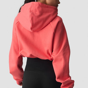 Sudadera casual ligera de forro polar para mujer, estilo oversize, con hombros caídos, lavada, para invierno, venta al por mayor de fábrica, con logo personalizado, estilo streetwear. - Product Image 3