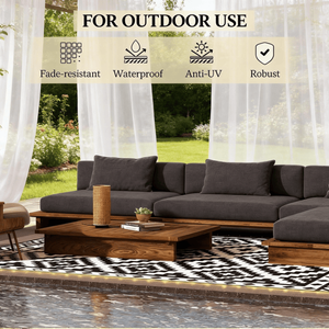 พรมกลางแจ้งแบบกลับด้านได้ คุณภาพพรีเมียม สำหรับใช้ในบ้านและสวน - Product Image 4