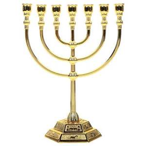 Menorah Personalizada a Precio Económico para Villas, Sintagogas, Templos, Iluminación de Mesa, Uso Decorativo, Portavelas de Hanukkah - Product Image 1