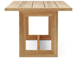 Table de salle à manger d'extérieur en teck de qualité supérieure avec plateau à lattes – Mobilier de jardin durable pour les projets de restaurants, cafés et hôtels - Product Image 5