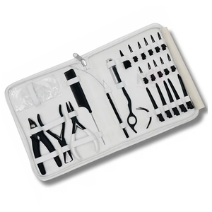 Stainless Steel Hair Extension Beading Tool <b>Kit</b> 4pcs set Micro Link <b>Bead</b> Closer Remover Pliers Cutting Scissors Set Micro Ring - Product Image 5