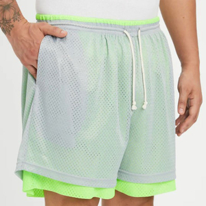 Mens High Street Lace Basketball Shorts Casual Workout Athletic Canvas <b>Mesh</b> Flame Graphic Print Running <b>Pants</b> OEM Service - Product Image 6