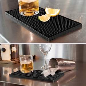 Custom Logo Size Pattern Color Non-Slip Soft PVC Silicone <b>Bar</b> <b>Runner</b> Bartender Cocktail Counter Table Service Wine Beer Drip Mat - Product Image 2
