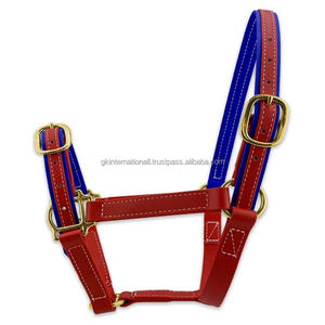 Diseño personalizado Racing Horse Halter Atractivo cuero negro genuino con PVC ligero Inglés Saddle Style Halter Horse - Product Image 2