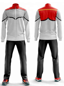 Chándal Deportivo Personalizado con Sublimación, Transpirable, Impermeable, de Malla de Poliéster Elástica en Cuatro Direcciones, para Hombre, con Cierre en la Espalda y el Cuello - Product Image 5