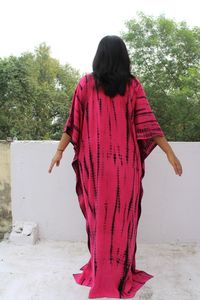 Premium Garde Tie Dye Kaftans Vestido tejido suave y agradable a la piel Hasta el suelo Kaftans de moda Tie Dye - Product Image 4