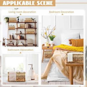 Cesta de Almacenamiento de Mimbre, Jacinto de Agua, Cesta de Almacenamiento Hecha a Mano, Venta al por Mayor, Ecológica, Hecha en Vietnam - Product Image 3