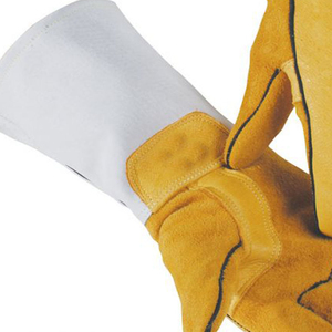 Gants de soudage à manches longues de qualité supérieure, gants de soudage industriels en cuir de vachette de qualité supérieure, résistants au feu, pour la sécurité au travail - Product Image 2